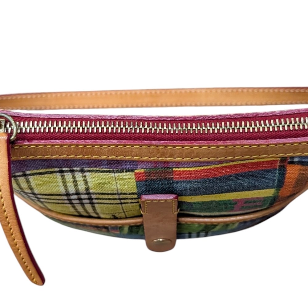 Dooney & Bourke Vintage Y2K Plaid Ant Print Letter Carrier Crossbody - Picture 8 of 14